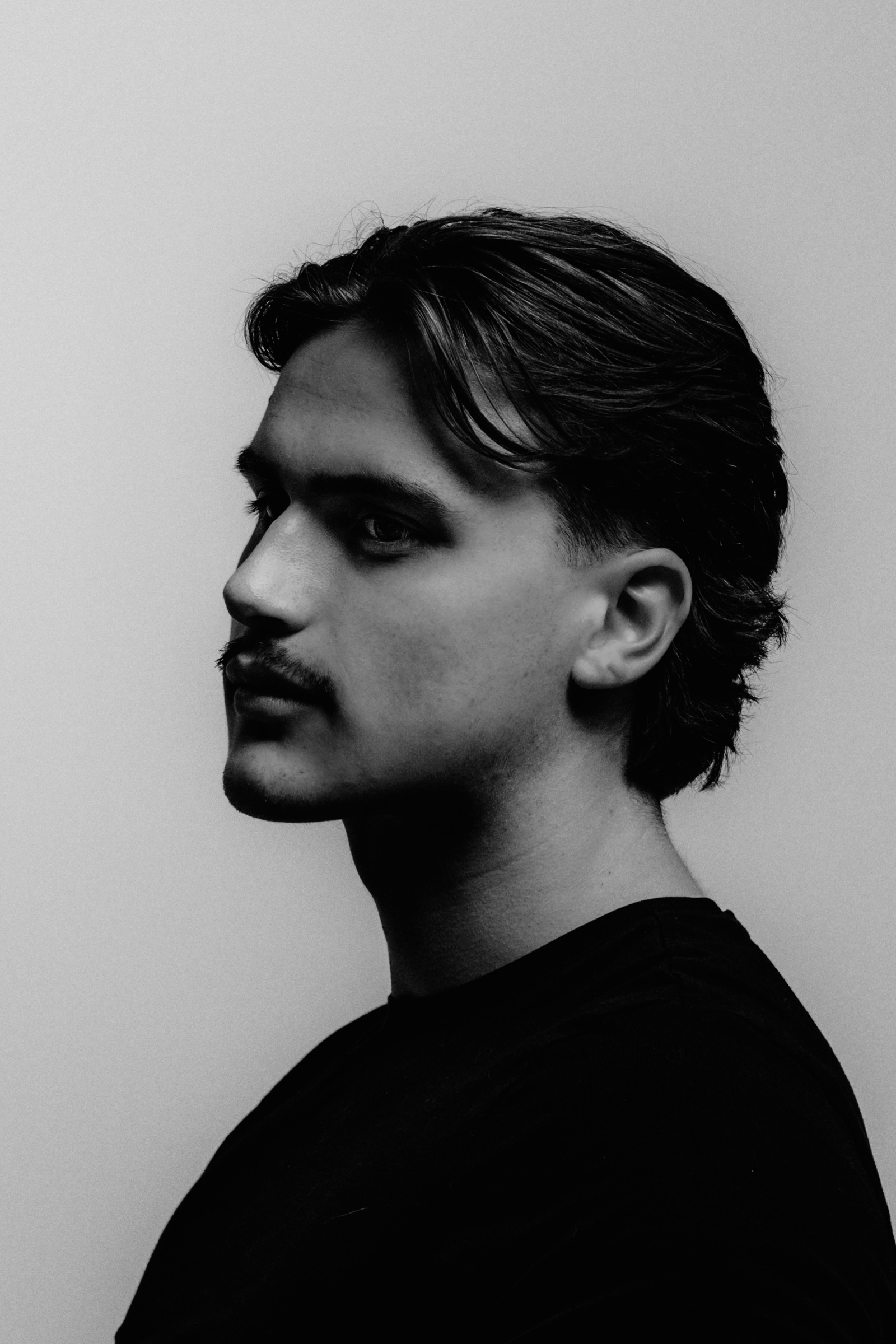 Sem, portret in zwart-wit